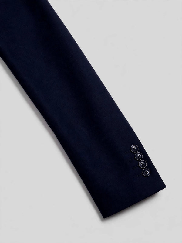 Midnight Navy Patch-Pocket Pick-Stitch Peak-Lapel Double-Breasted Tuxedo Jacket 10