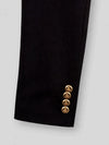 Onyx Gold-Button Slant-Flap Peak-Lapel Double-Breasted Suit Jacket 10