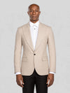Oatmeal Single-Button Peak-Lapel Suit Jacket - cover