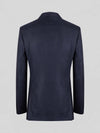 Midnight Navy Pinstripe Six-Button Peak-Lapel Double-Breasted Suit Jacket 09