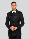 Onyx Jet Beaded Leaf-Scroll Peak-Lapel Double-Breasted Tuxedo Jacket 05