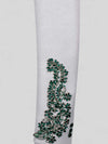 Ivory Emerald Crystal Vine Shawl-Collar Tuxedo Jacket 10