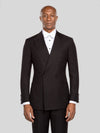Onyx Patch-Pocket Two-Button Peak-Lapel Double-Breasted Tuxedo Jacket - cover
