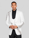 Ivory Crystal Shawl-Collar Tuxedo Jacket 04