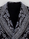 Onyx Silver Fern Crystal Peak-Lapel Double-Breasted Tuxedo Jacket 08
