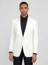 Ivory Paisley-Jacquard Satin Shawl-Collar Tuxedo Jacket 04