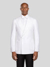 Snow White Pick-Stitch Patch-Pocket Peak-Lapel Double-Breasted Tuxedo Jacket - cover