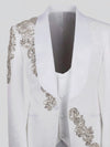 Ivory Crystal Shawl-Collar Tuxedo Jacket 08