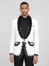 Ivory Jet Beaded-Edge Shawl-Collar Tuxedo Jacket 04