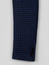Navy Black Houndstooth Satin Peak-Lapel Double-Breasted Tuxedo Jacket 10