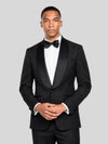 Onyx Textured Satin Shawl-Collar Tuxedo Jacket 02