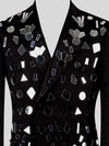 Onyx Geometric Mirror-Scatter Peak-Lapel Double-Breasted Tuxedo Jacket 08