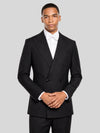 Onyx Pick-Stitch Patch-Pocket Peak-Lapel Double-Breasted Tuxedo Jacket 03