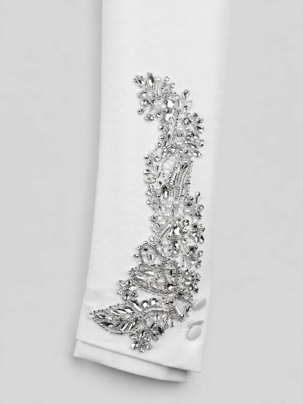 Ivory Crystal Tuxedo Jacket 10