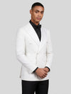 Snow White Paisley-Jacquard Satin Peak-Lapel Six-Button Double-Breasted Tuxedo Jacket 06