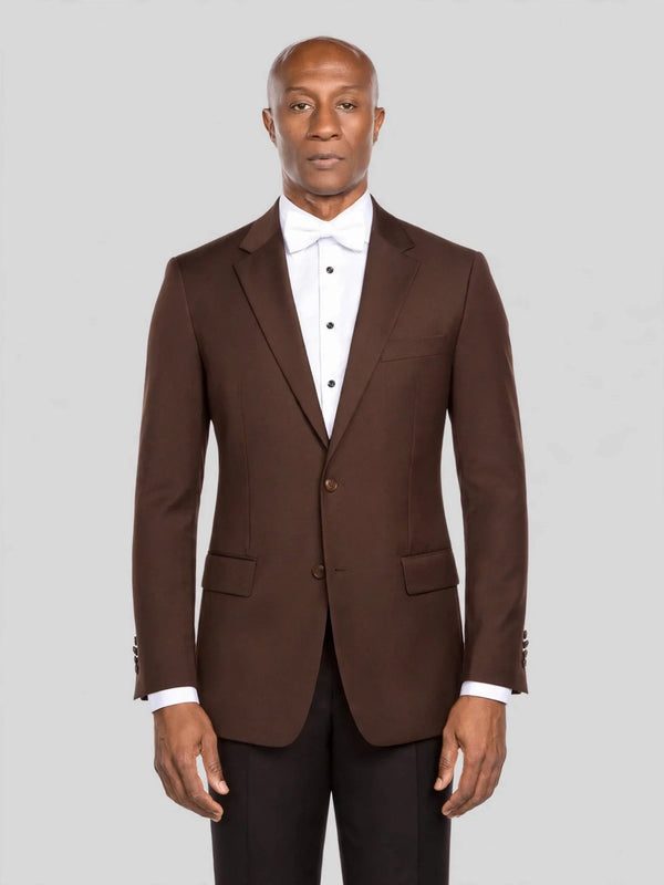 Espresso Two-Button Notch-Lapel Suit Jacket - cover