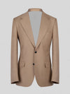 Camel Two-Button Notch-Lapel Suit Jacket 07