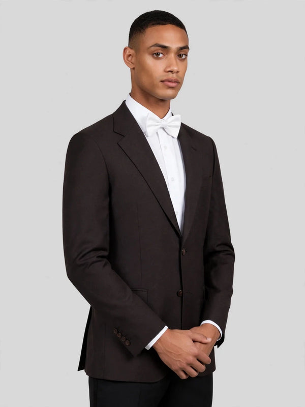 Espresso Two-Button Notch-Lapel Suit Jacket 03