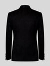 Onyx Mottled Satin-Welt Shawl-Collar Tuxedo Jacket 09