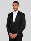 Onyx Mottled Satin-Welt Shawl-Collar Tuxedo Jacket 03