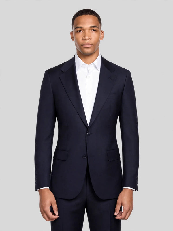 Midnight Navy Two-Button Notch-Lapel Suit Jacket 01
