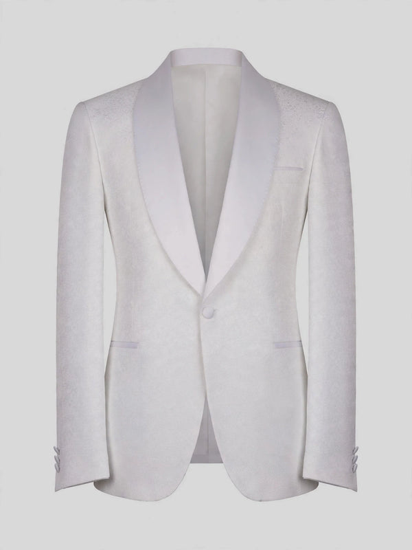 Ivory Three-Cuff Satin Shawl-Collar Tuxedo Jacket 07