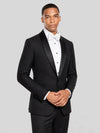 Onyx Grain-Textured Wide Shawl-Collar Tuxedo Jacket 03