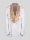 Ivory Amber Crystal-Mesh Shawl-Collar Double-Breasted Tuxedo Jacket 07