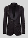 Onyx Jet Shawl-Collar Tuxedo Jacket 07