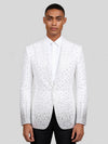 Ivory Silver Crystal Gradient Peak-Lapel Tuxedo Jacket 01