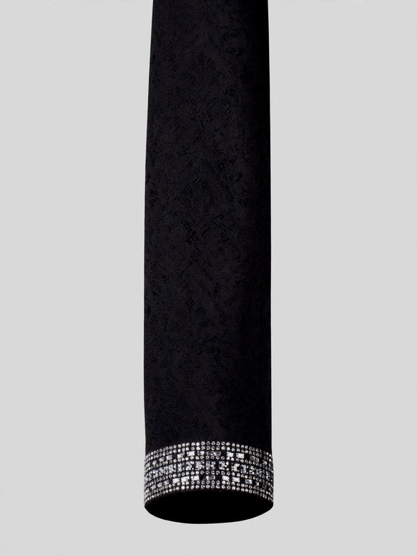 Onyx Silver Crystal-Grid Shawl-Collar Double-Breasted Tuxedo Jacket 10