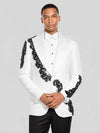 Ivory Noir Lace Tuxedo Jacket 03