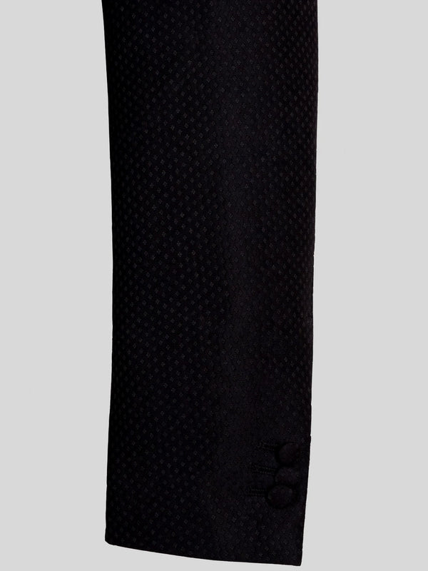 Onyx Diamond-Texture Shawl-Collar Tuxedo Jacket 10