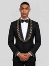 Onyx Gold Rope-Chain Shawl-Collar Tuxedo Jacket 02