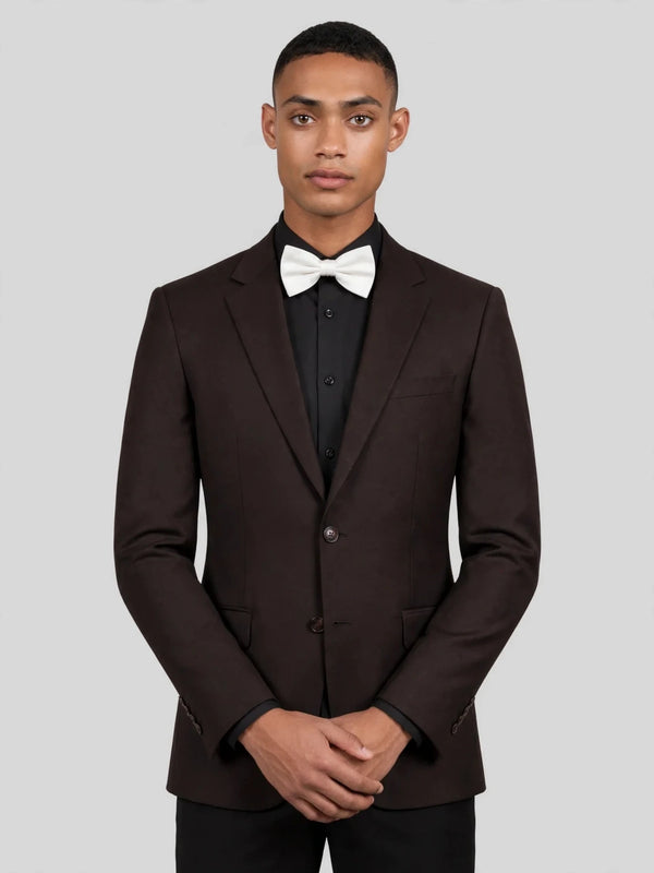 Espresso Two-Button Notch-Lapel Suit Jacket 05
