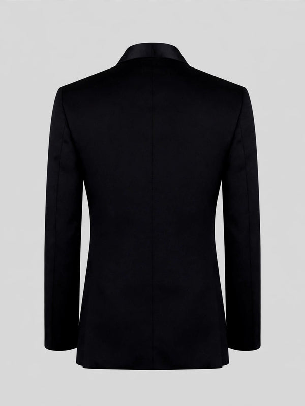 Onyx Jet Bead-Cascade Peak-Lapel Double-Breasted Tuxedo Jacket 09