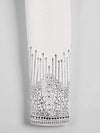 Ivory Silver Crystal Drip Peak-Lapel Double-Breasted Tuxedo Jacket 10