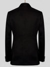Onyx Jet Half-Bead Diagonal Peak-Lapel Double-Breasted Tuxedo Jacket 09