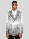 Ivory Jet Bead-Cascade Peak-Lapel Double-Breasted Tuxedo Jacket 01