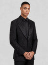 Onyx Jet Paisley-Scatter Peak-Lapel Tuxedo Jacket 06