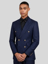 Royal Navy Gold-Button Slant-Flap Peak-Lapel Double-Breasted Suit Jacket 06