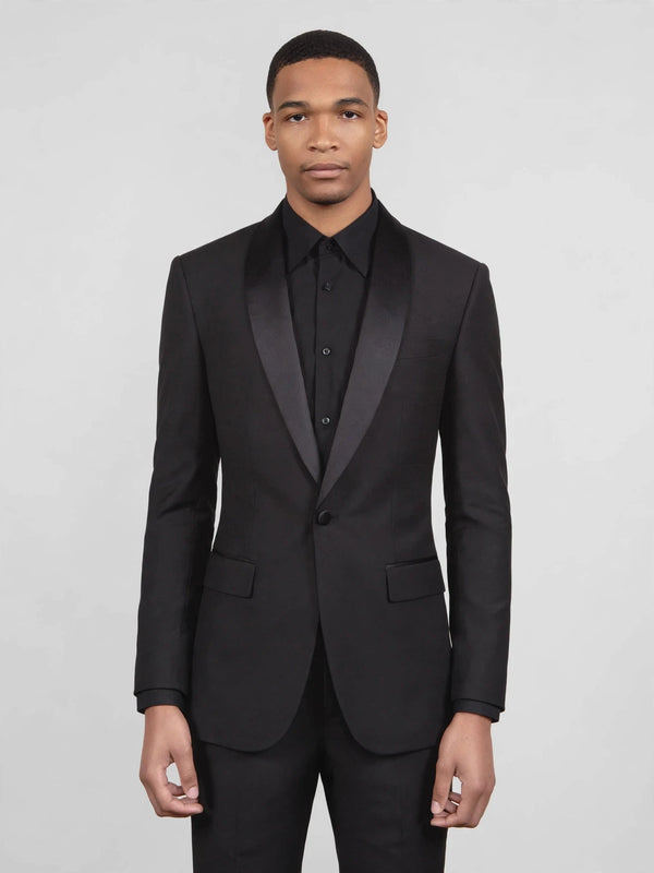 Onyx Classic Satin Shawl-Collar Tuxedo Jacket 04