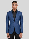 Steel Blue Two-Button Notch-Lapel Suit Jacket 04