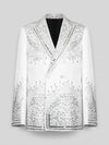 Ivory Silver Crystal Cascade Peak-Lapel Double-Breasted Tuxedo Jacket 07