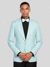 Aqua Two-Button Peak-Lapel Suit Jacket 05