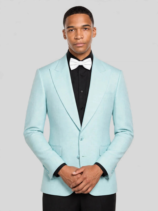 Aqua Two-Button Peak-Lapel Suit Jacket 05