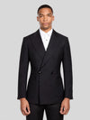 Onyx Patch-Pocket Two-Button Peak-Lapel Double-Breasted Tuxedo Jacket 01