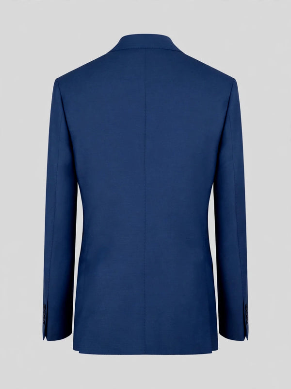 Steel Blue Two-Button Notch-Lapel Suit Jacket 09