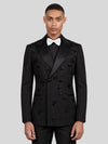 Onyx Jet Star-Bead Peak-Lapel Double-Breasted Tuxedo Jacket 05