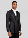 Onyx Tonal Paisley Satin Peak-Lapel Double-Breasted Tuxedo Jacket 03